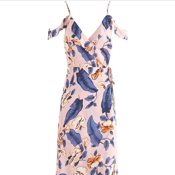 Floral Sleeveless Wrap Maxi Dress - Picture 3 of 14